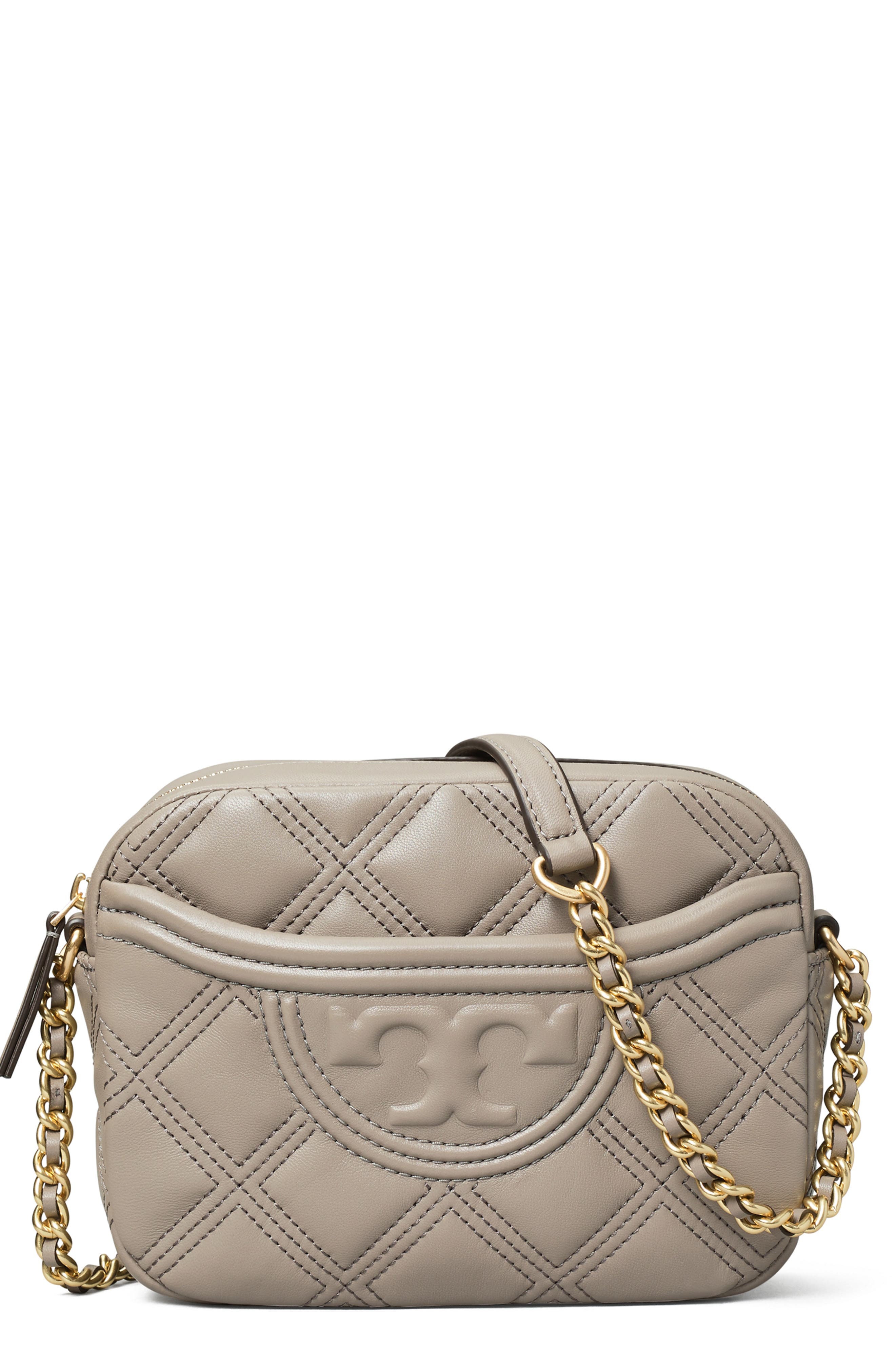 grey quilted crossbody bag