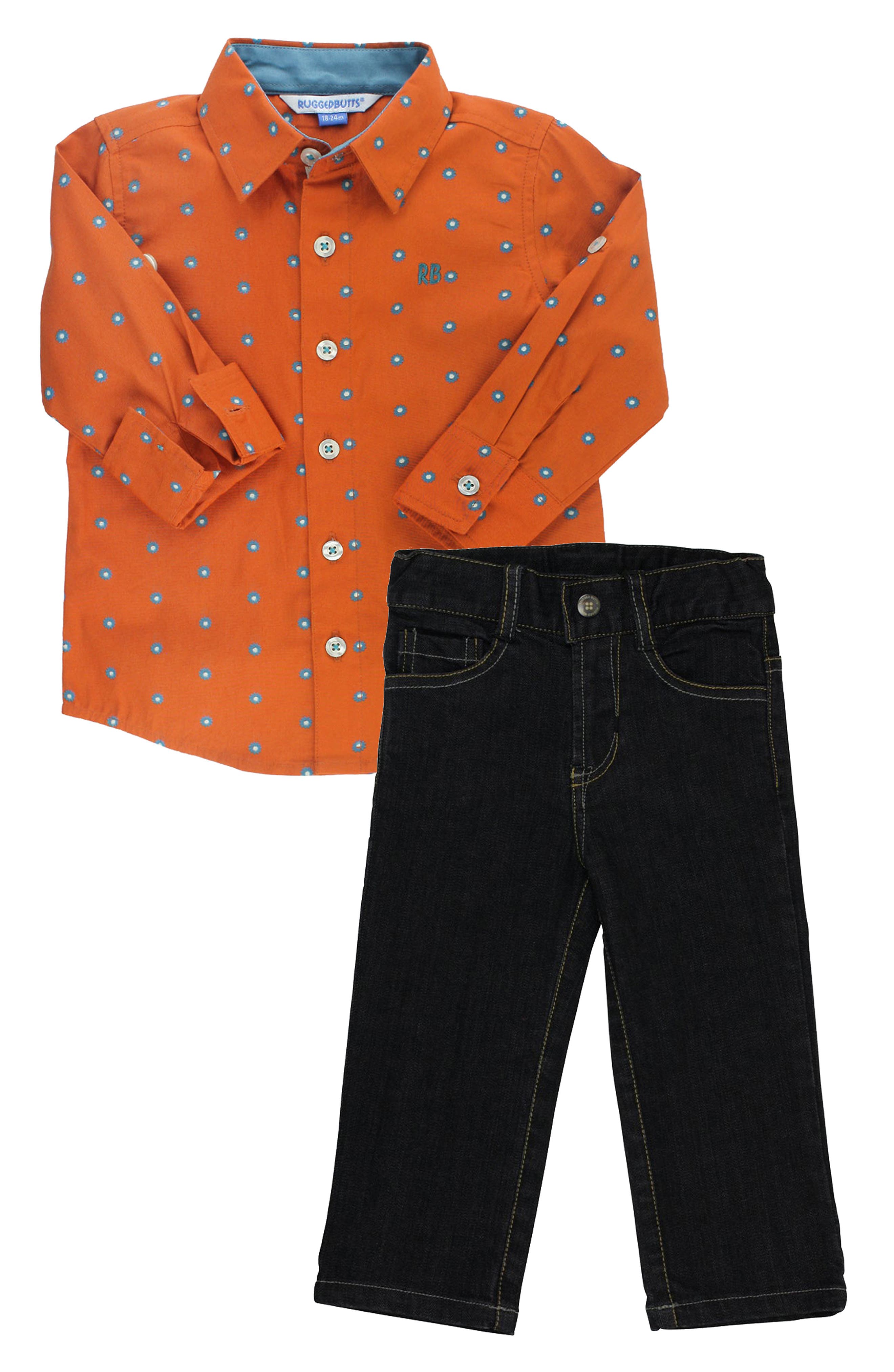 baby boy orange pants