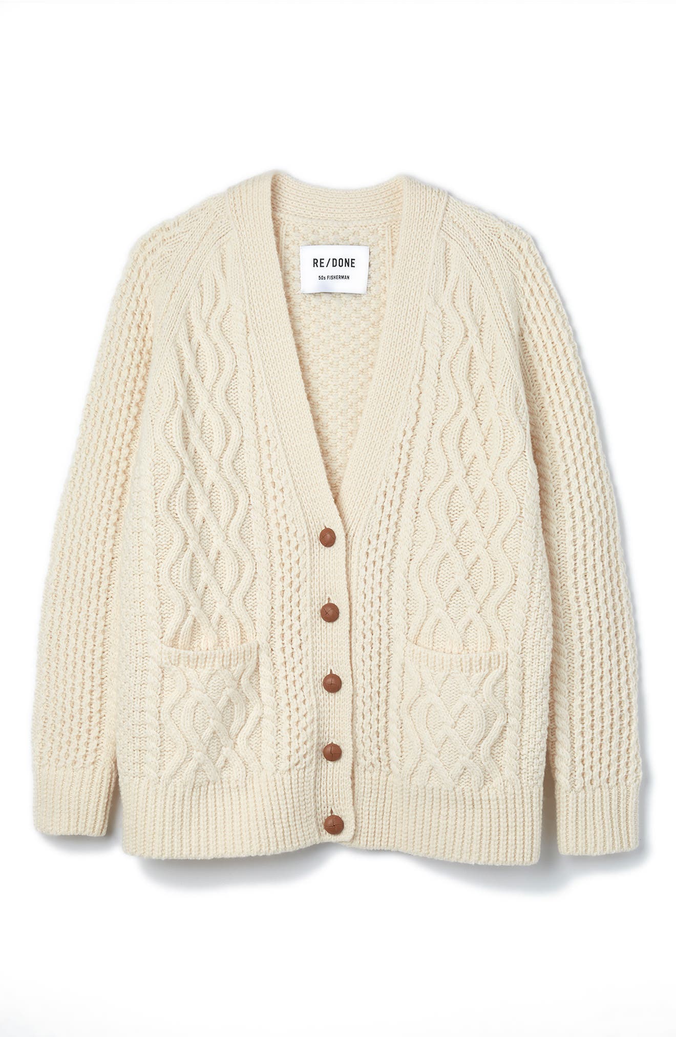 women's cotton fisherman sweater
