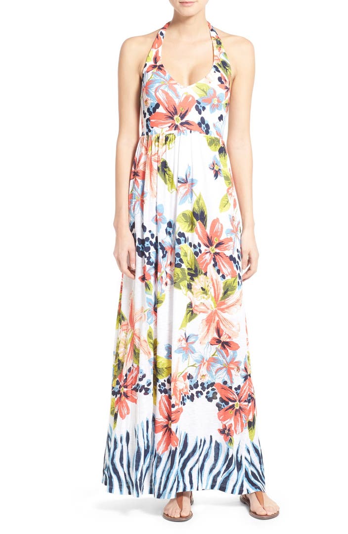 Tommy Bahama 'Bungaroo Blooms' Print Jersey Halter Maxi Dress | Nordstrom