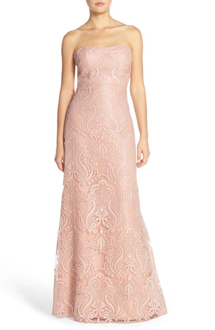 Jenny Yoo 'Sadie' Sequin Lace Strapless A-Line Gown | Nordstrom