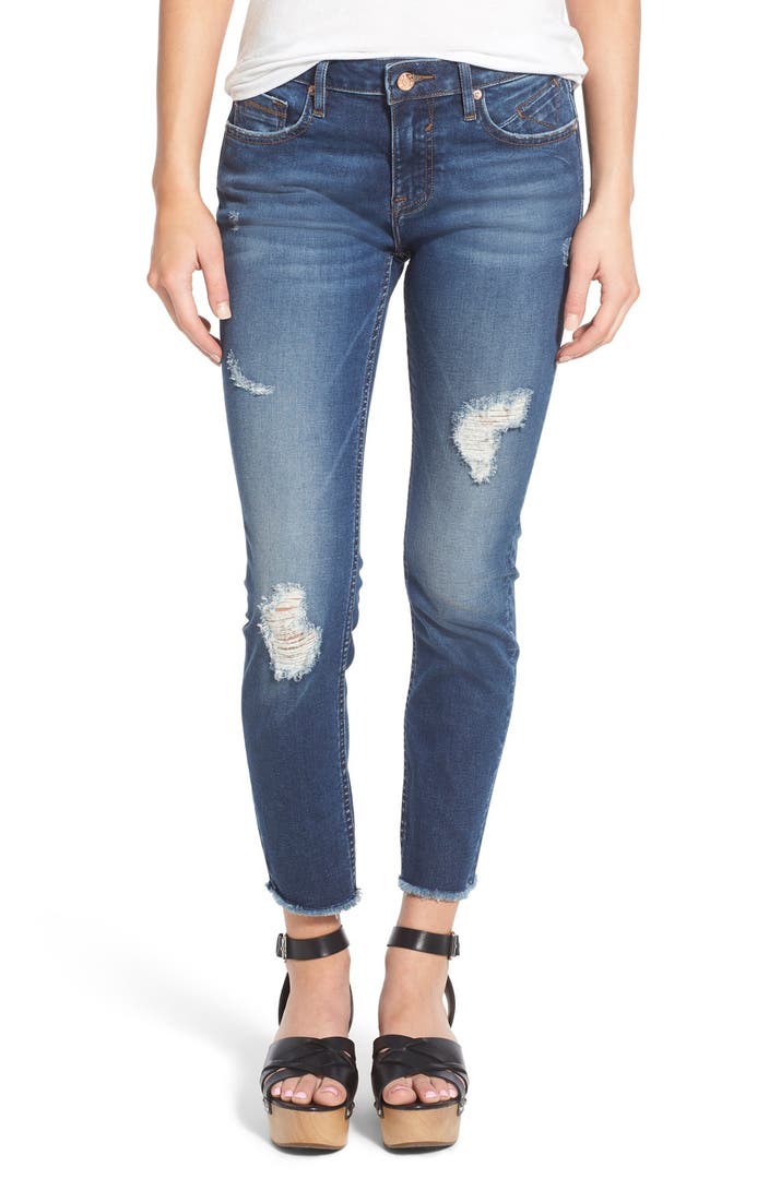 Vigoss Distressed Raw Hem Skinny Jeans | Nordstrom