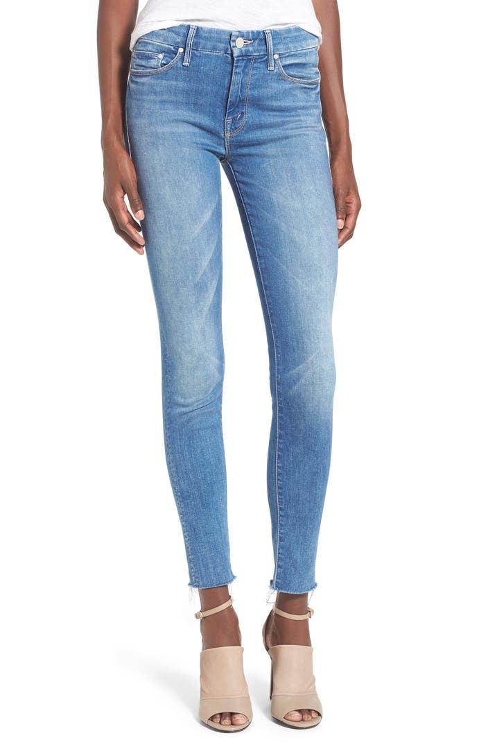 MOTHER 'The Looker' Fray Ankle Jeans (Birds of Paradise) | Nordstrom