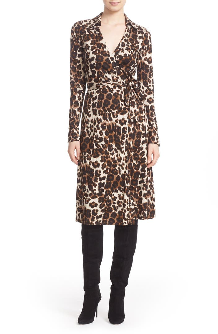 Diane von Furstenberg 'Cybil' Leopard Print Silk Wrap Dress | Nordstrom