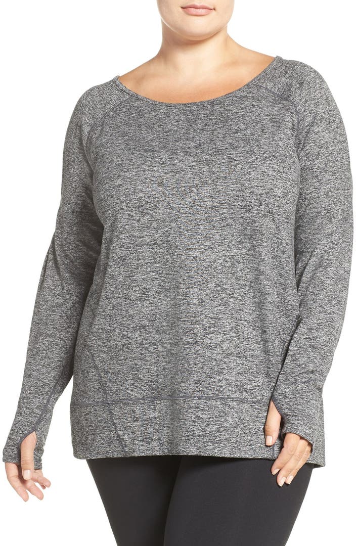 Zella 'Etoile' Melange Pullover (Plus Size) | Nordstrom