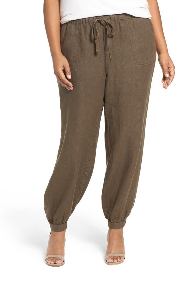 Caslon® Linen Jogger Pants (Plus Size) | Nordstrom