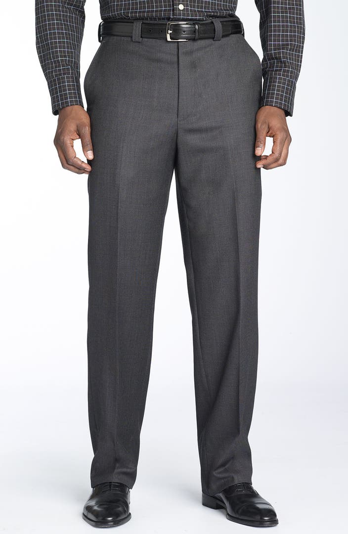 Linea Naturale 'Tic Weave' Super 100s Wool Trousers | Nordstrom