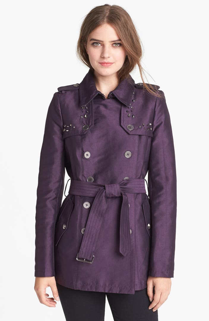 Sam Edelman Studded Double Breasted Trench Coat (Online Only) | Nordstrom