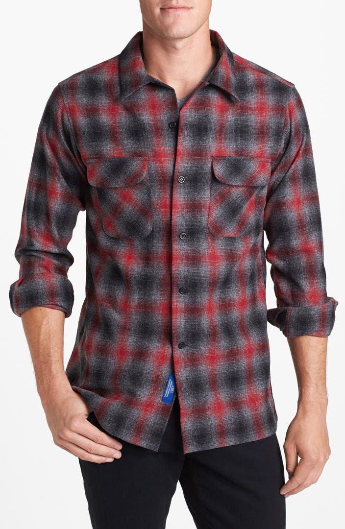 Pendleton 'Board' Fitted Wool Flannel Shirt | Nordstrom