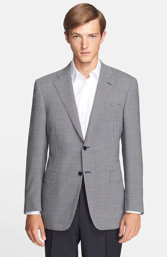 Canali Classic Fit Check Travel Sport Coat | Nordstrom