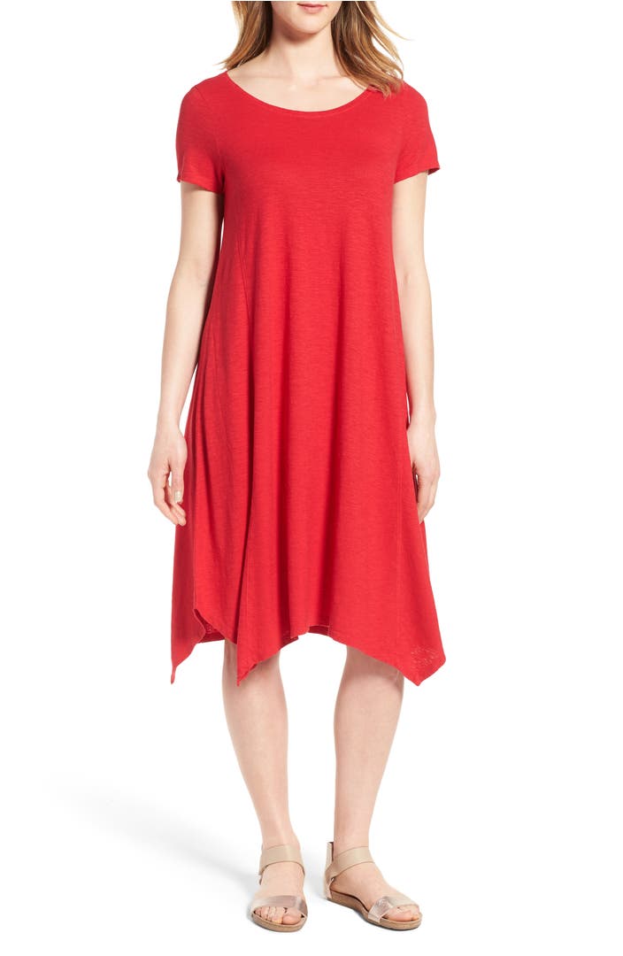 Eileen Fisher Hemp & Organic Cotton Handkerchief Dress (Regular ...
