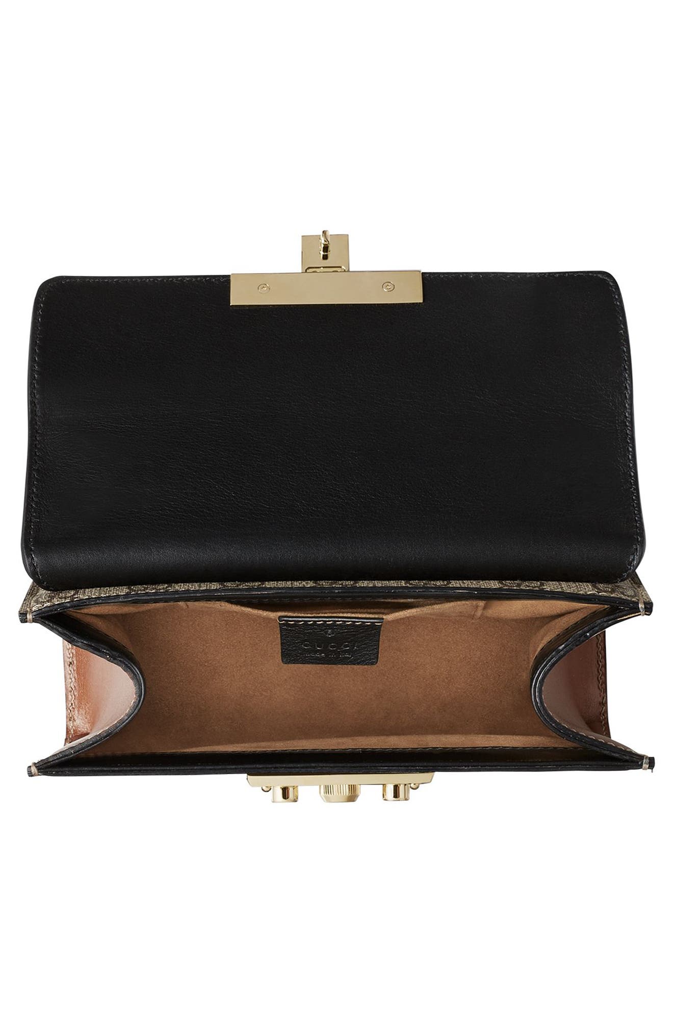 GUCCI Small Padlock Gg Supreme Canvas & Leather Shoulder Bag - Beige, Moon/Toscano | ModeSens