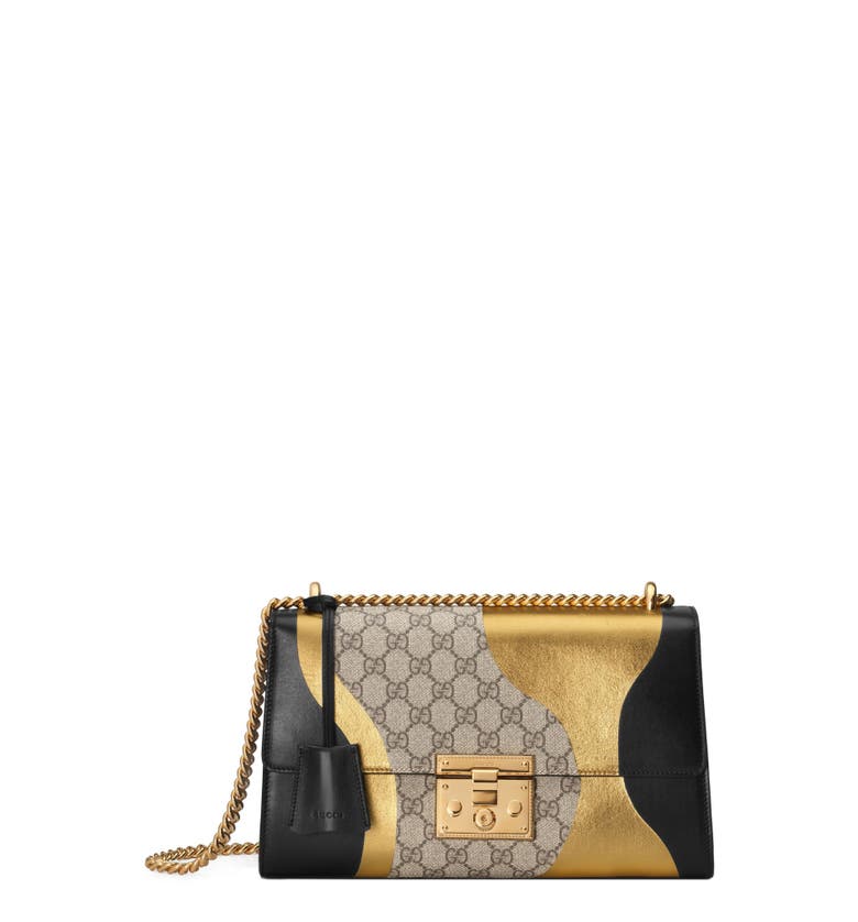 Gucci Medium Padlock GG Supreme Canvas & Leather Shoulder Bag | Nordstrom