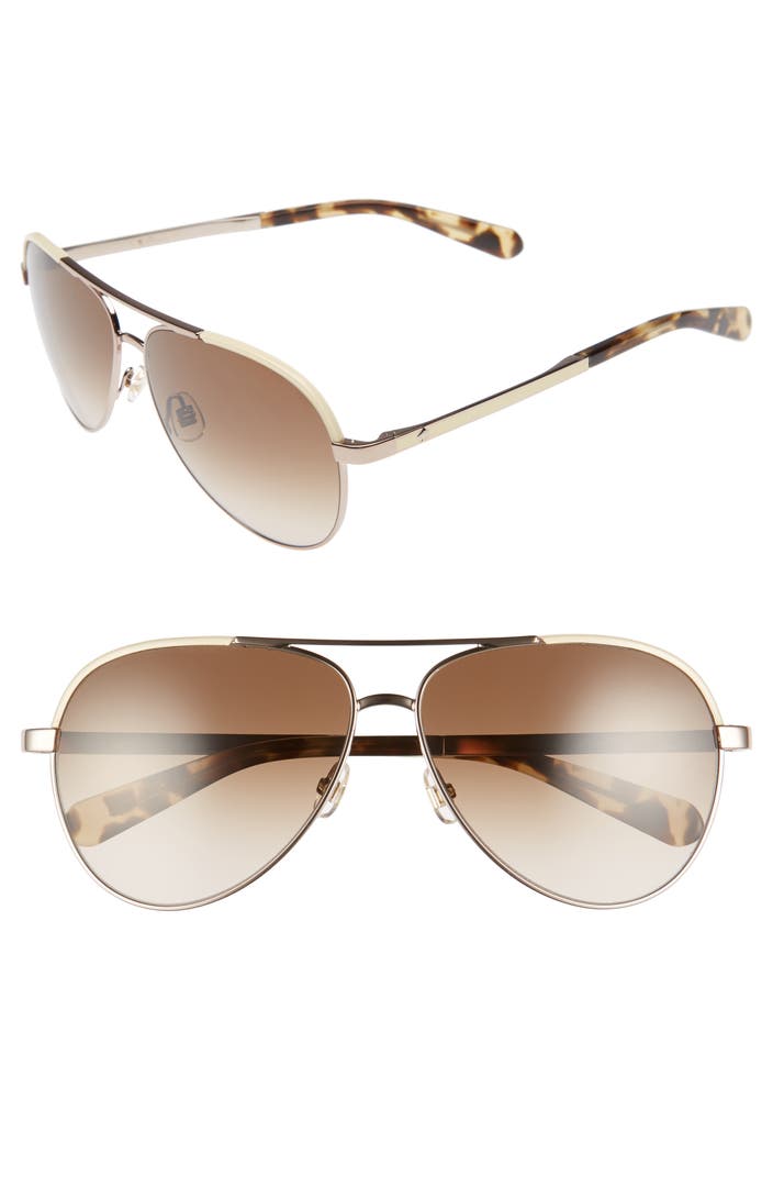 kate spade new york amarissa 59mm polarized aviator sunglasses | Nordstrom