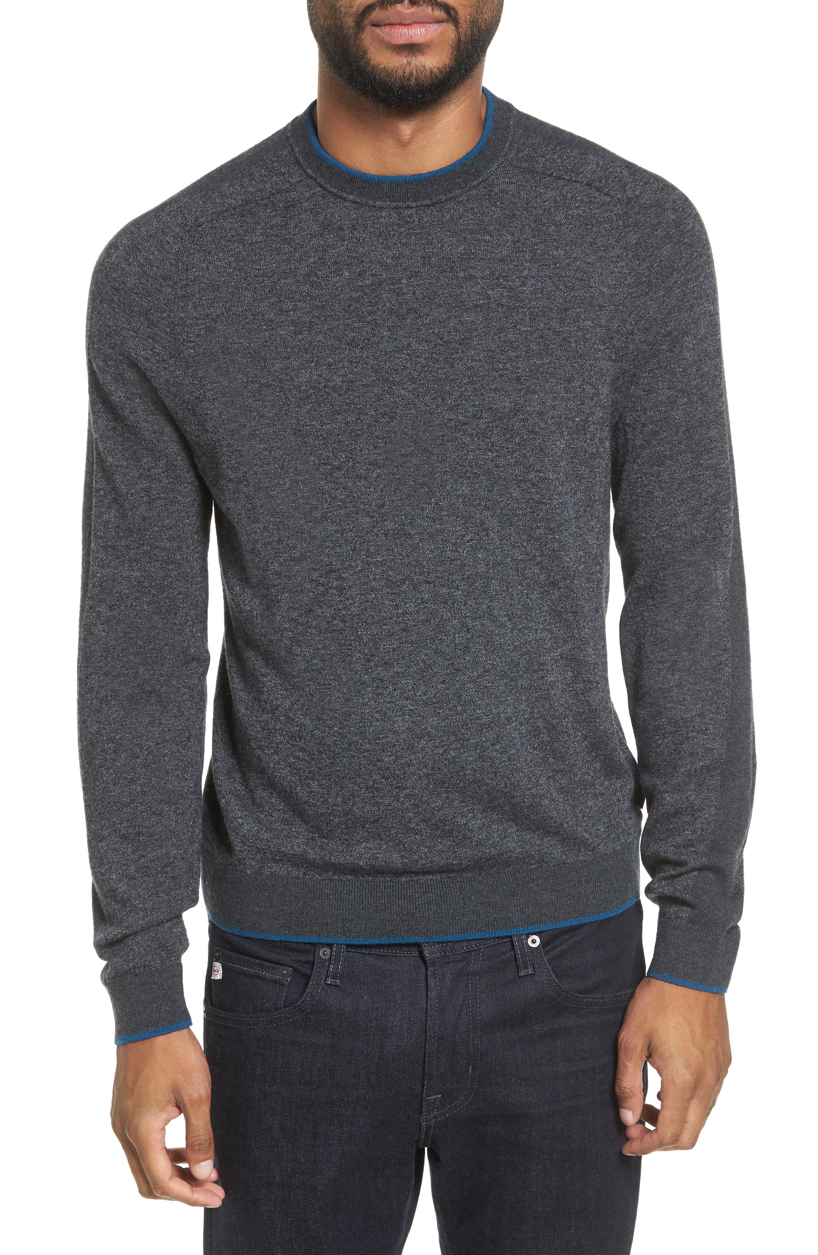 TED BAKER Norpol Crewneck Sweater, Charcoal | ModeSens