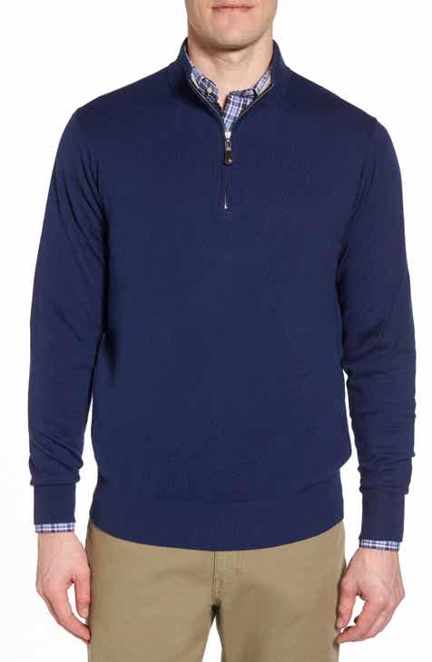 Men's Peter Millar Half-Zip Pullovers & Zip-Up Sweaters & Fleece ...