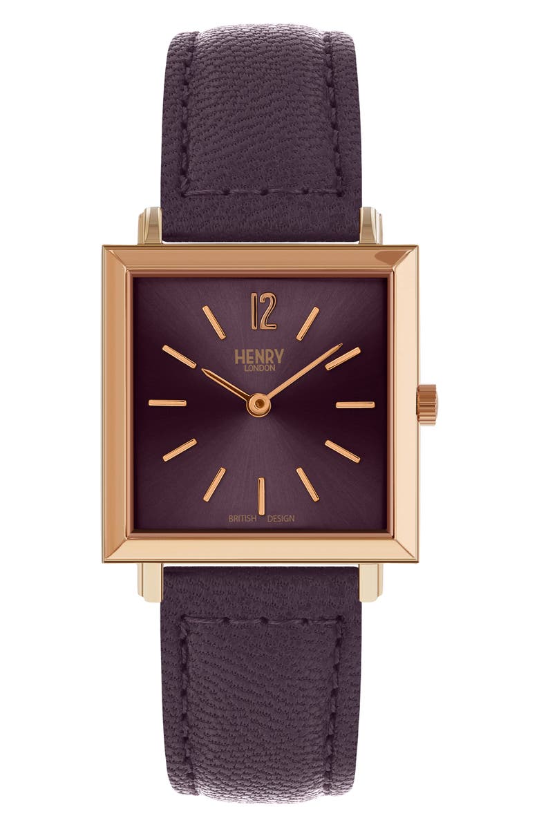 Henry London HERITAGE LEATHER STRAP WATCH, 26MM