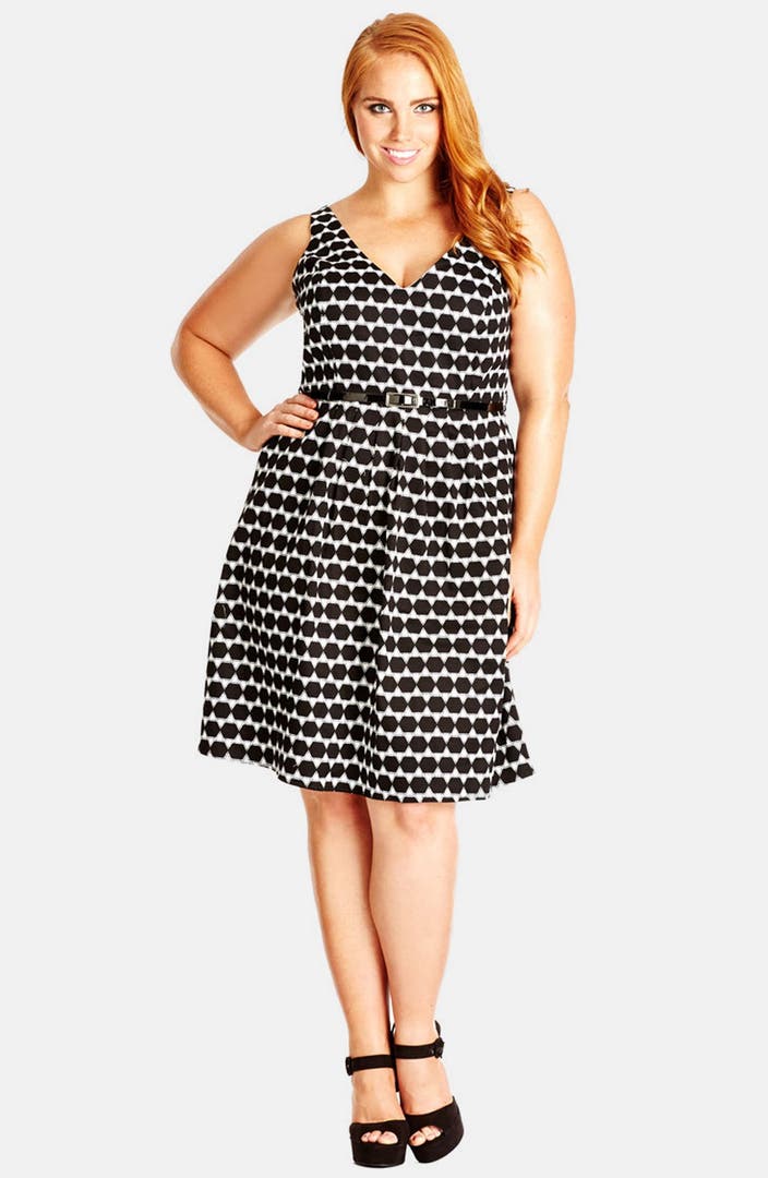 City Chic 'Miss Spotty' Fit & Flare Dress (Plus Size) | Nordstrom