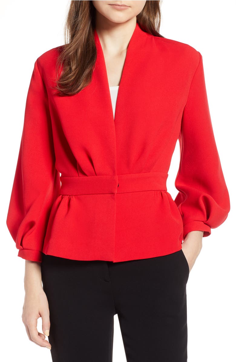 Blouson Sleeve Jacket,                         Main,                         color, Red Chinoise