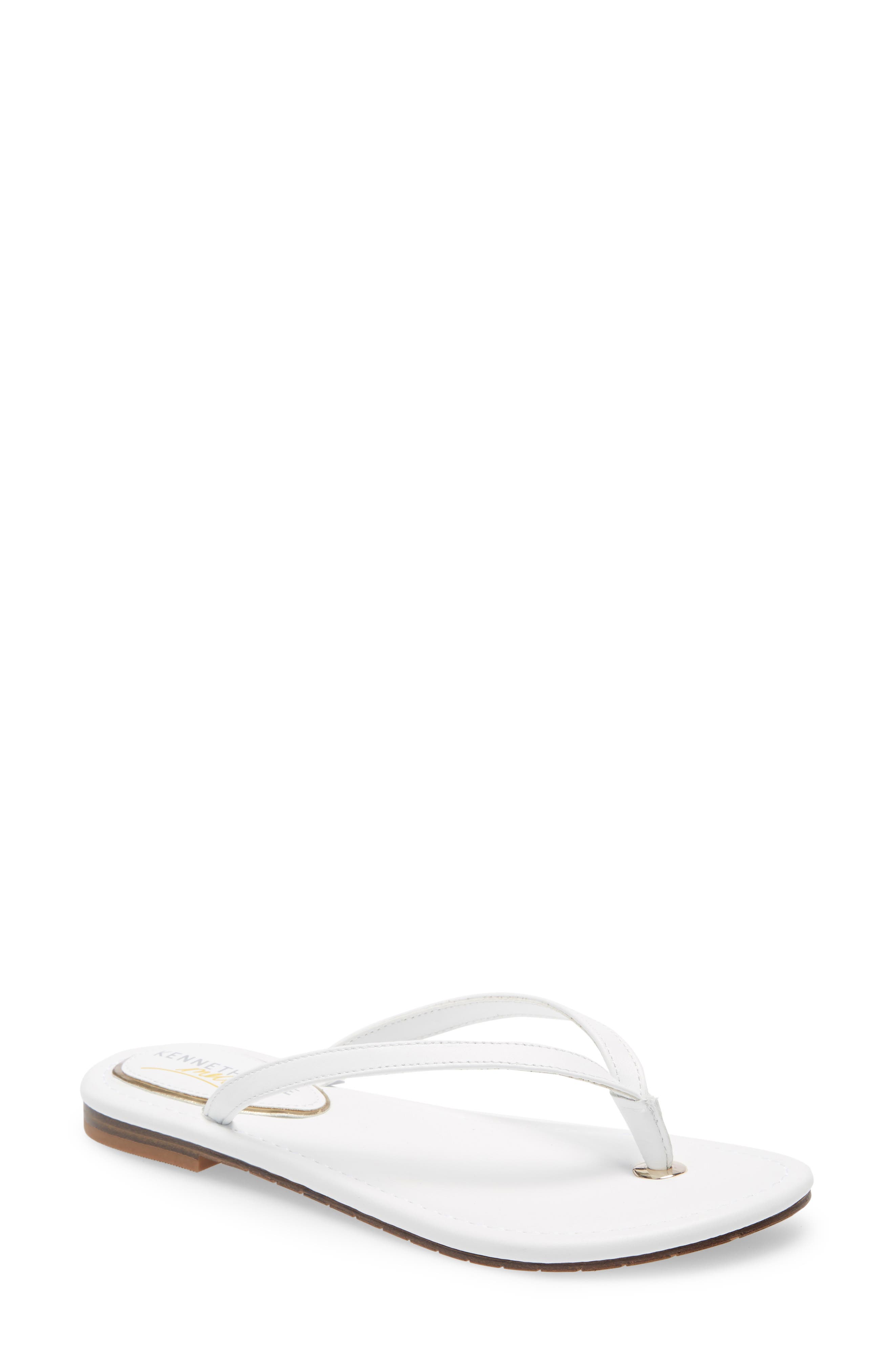 kenneth cole white sandals