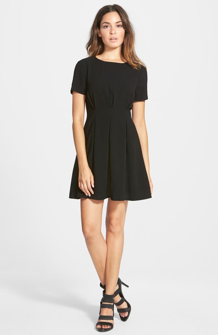 Lucca Couture Pleated Short Sleeve Fit & Flare Dress | Nordstrom