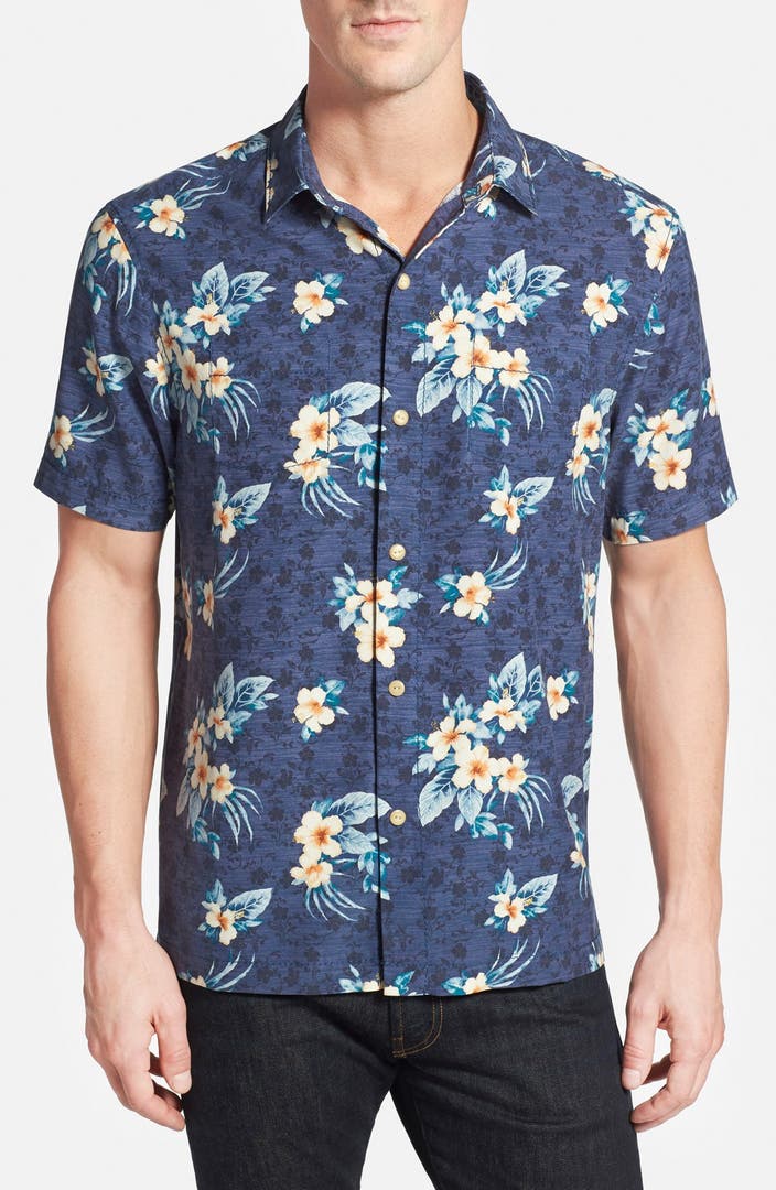 Tommy Bahama 'Garden of Hope and Courage' Original Fit Silk Shirt ...