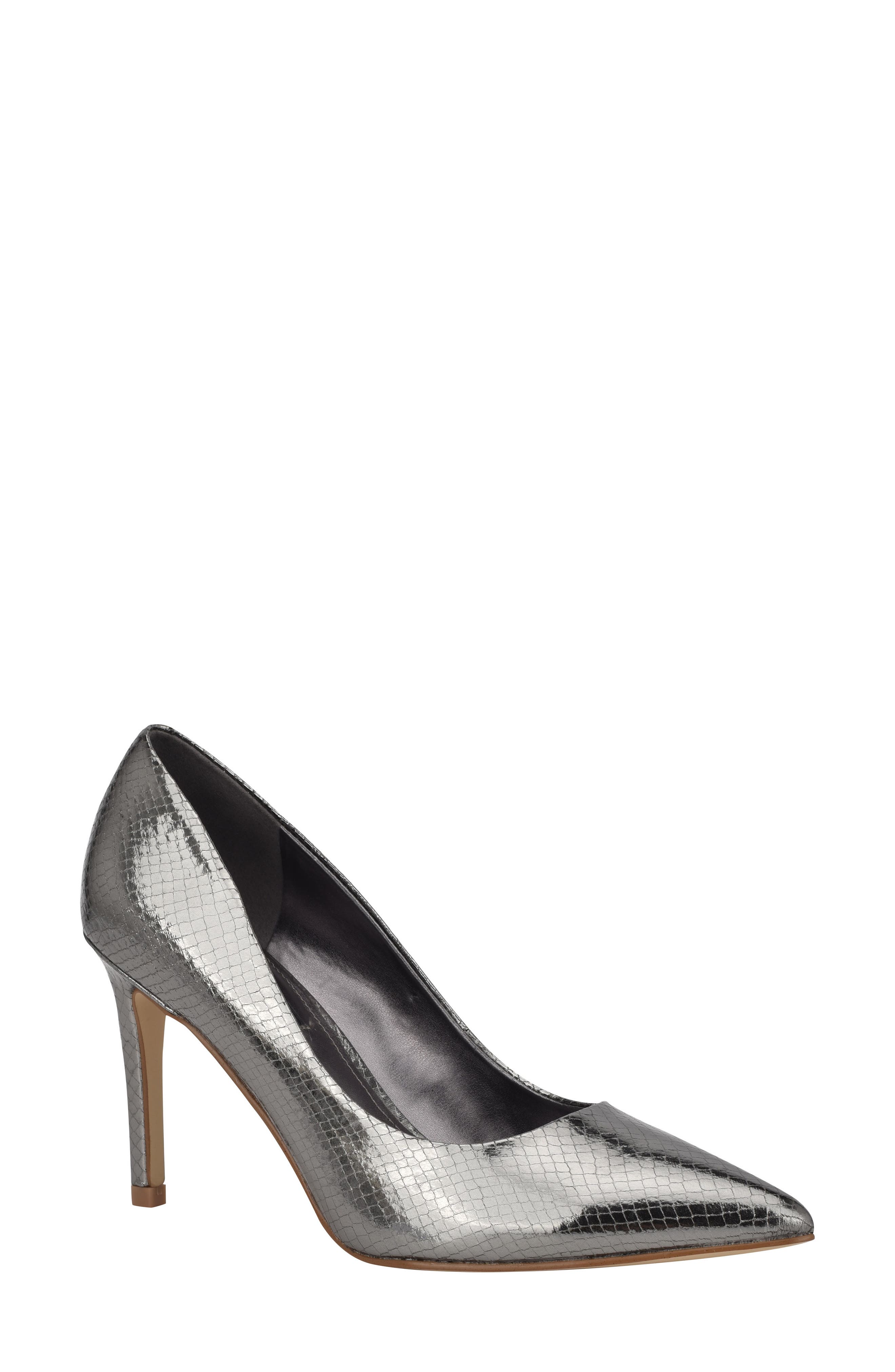 nine west silver heels
