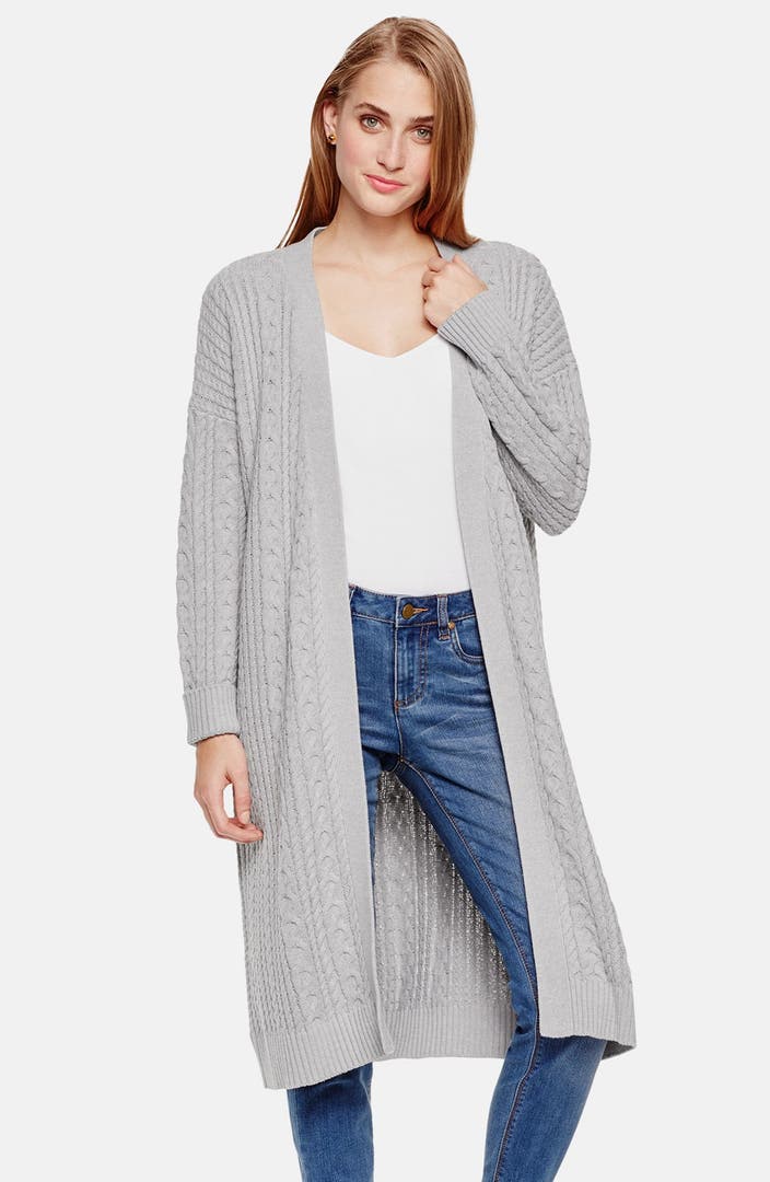 Two by Vince Camuto Open Front Cable Knit Duster Cardigan | Nordstrom