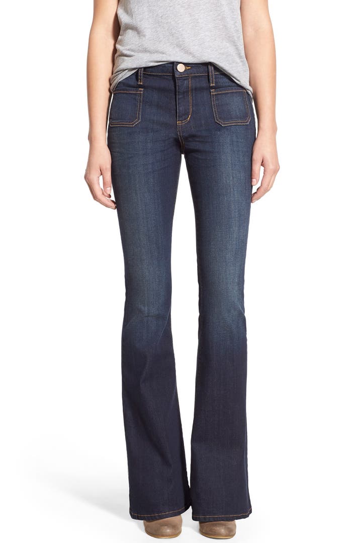 Sun & Shadow Patch Pocket Flare Jeans (Maya Wash) | Nordstrom