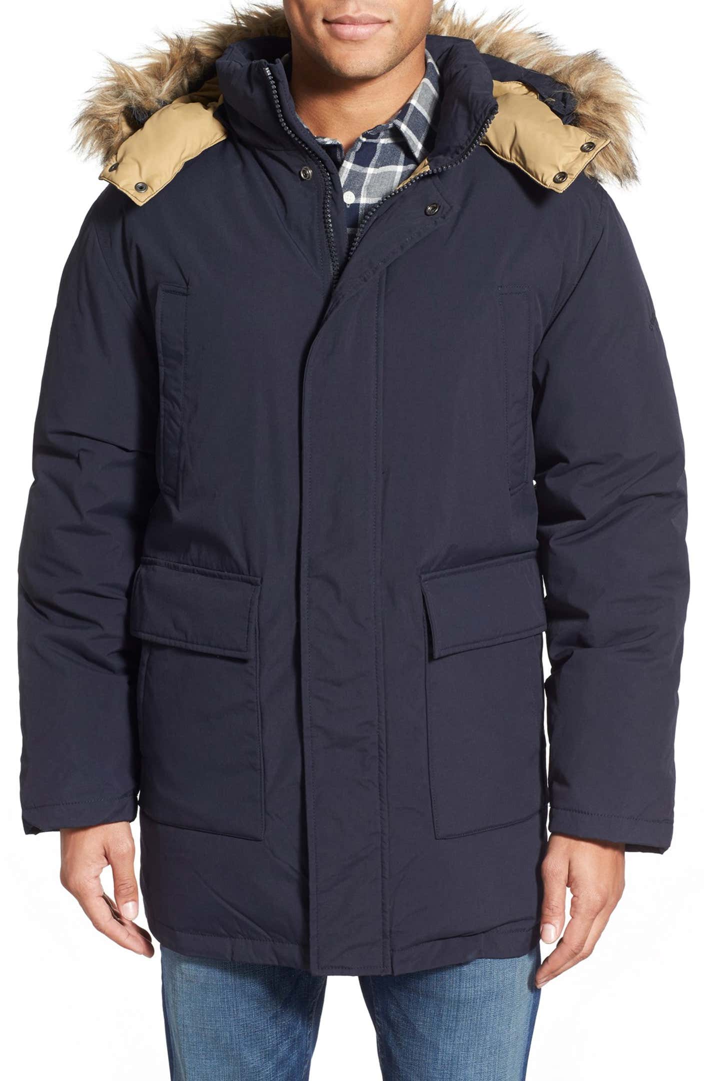 Schott NYC 'Iceberg' Water Resistant Down Parka with Faux Fur Trim ...