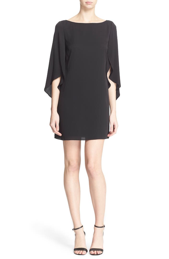 Milly Butterfly Sleeve Stretch Silk Crepe Minidress | Nordstrom
