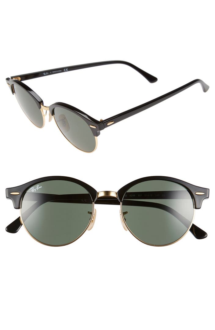 Ray-Ban Clubround 51mm Round Sunglasses | Nordstrom