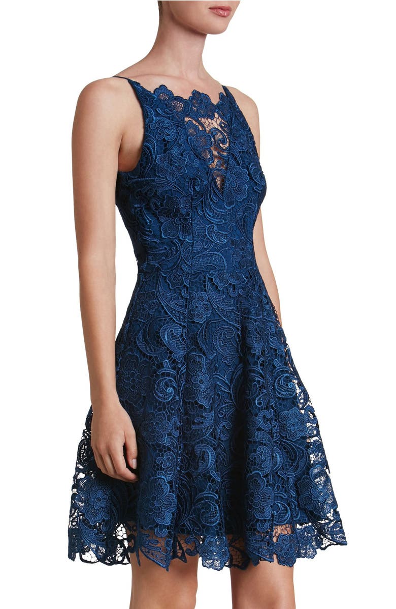 Dress The Population Hayden Crochet Lace Fit And Flare Dress Nordstrom 