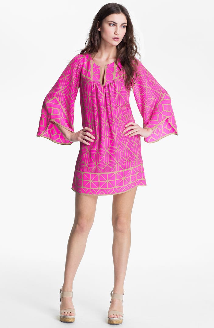 ALICE & TRIXIE 'Jillian' Bell Sleeve Silk Tunic Dress | Nordstrom