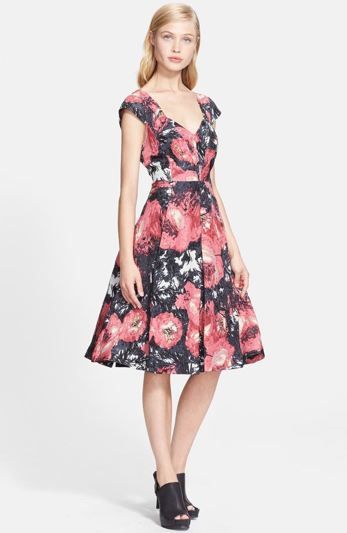 Tracy Reese Print Jacquard Fit & Flare Dress | Nordstrom