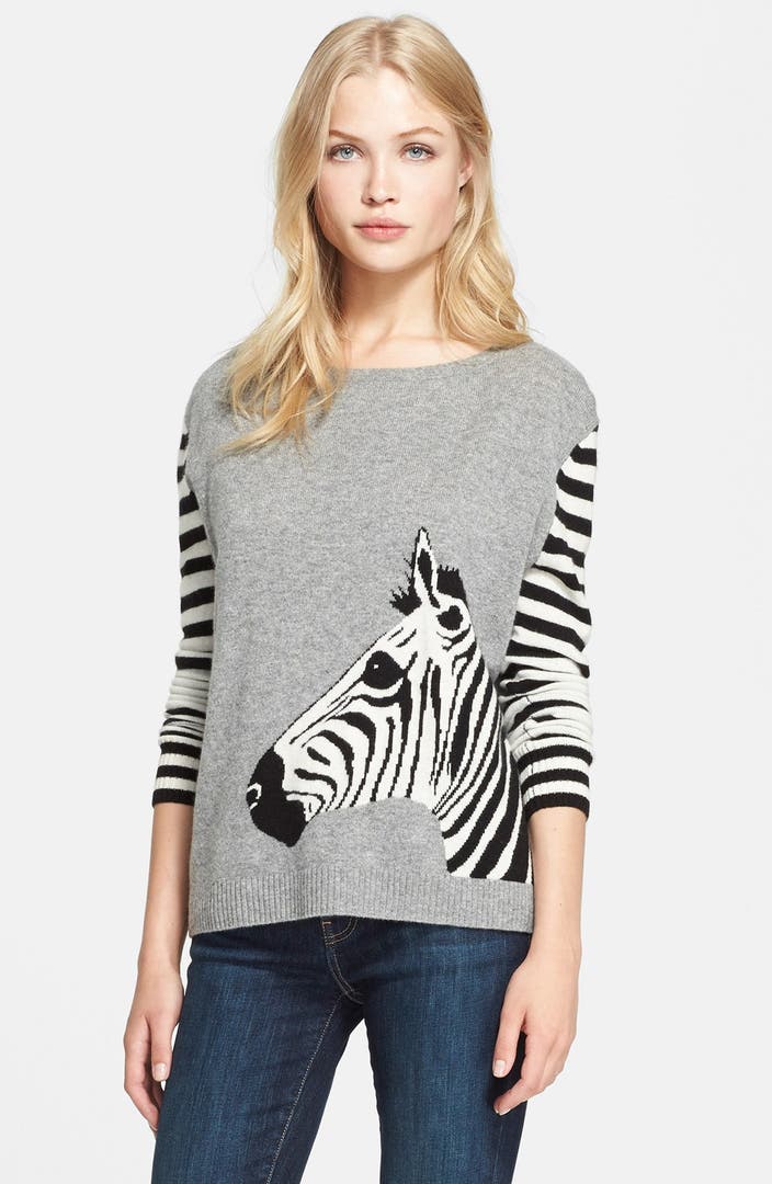 autumn cashmere Zebra Intarsia Cashmere Sweater | Nordstrom