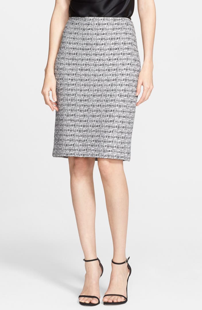St. John Collection Plaid Shimmer Knit Skirt | Nordstrom
