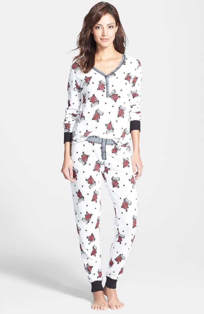 PJ Salvage Long Sleeve Thermal Pajamas | Nordstrom