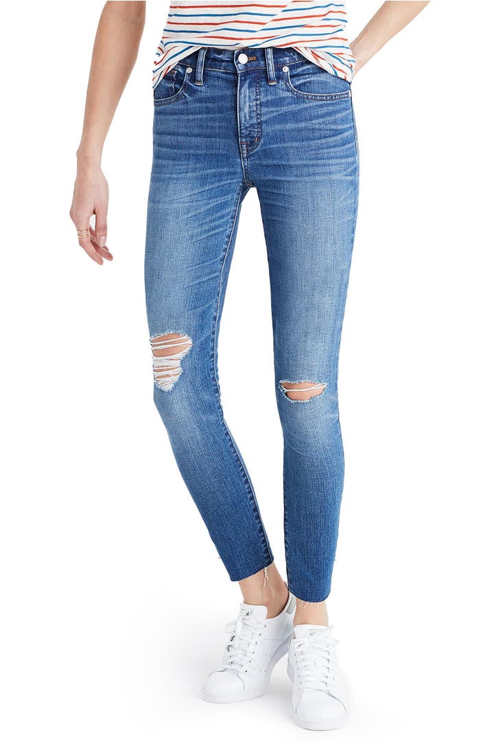 Madewell 9-Inch High-Rise Skinny Crop Jeans (Bruce Wash) | Nordstrom
