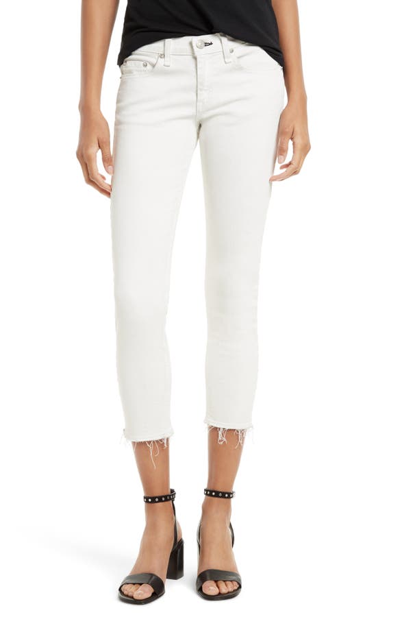 rag & bone/JEAN Capri Skinny Jeans (Blanc with Fray) | Nordstrom