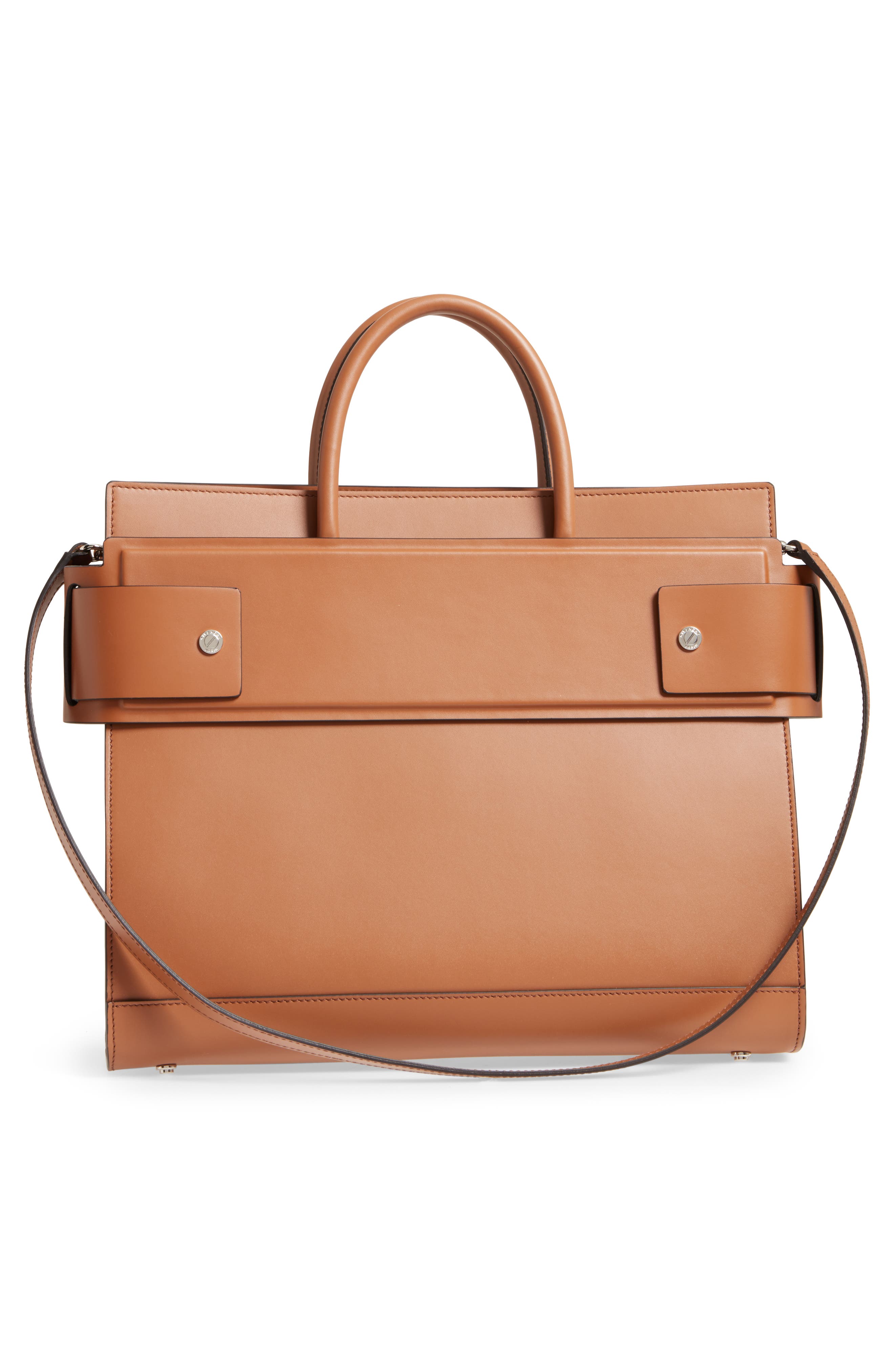 GIVENCHY Horizon Small Smooth Leather Satchel Bag W/Contrast Lining in ...