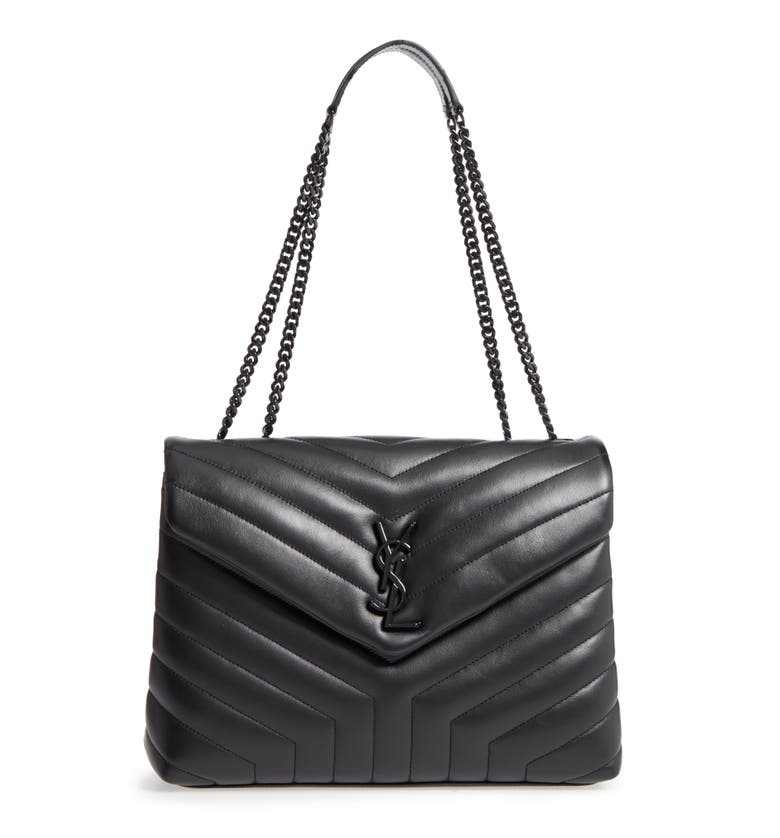 Saint Laurent Loulou Monogram Ysl Medium Chain Bag With Black Hardware | ModeSens