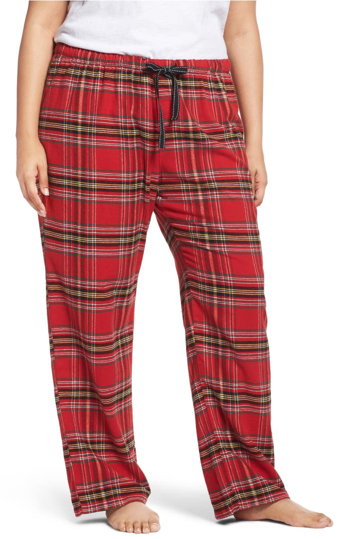 PJ Salvage Plaid Flannel Pajama Pants (Plus Size) | Nordstrom