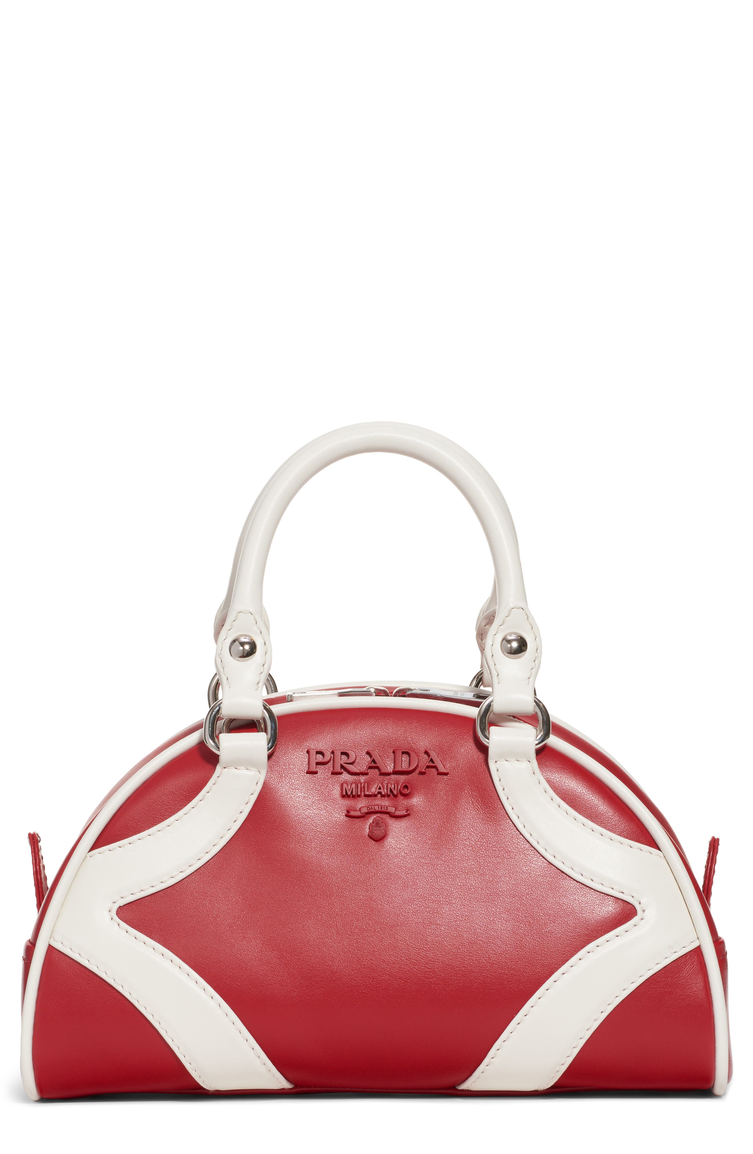 prada milano red purse