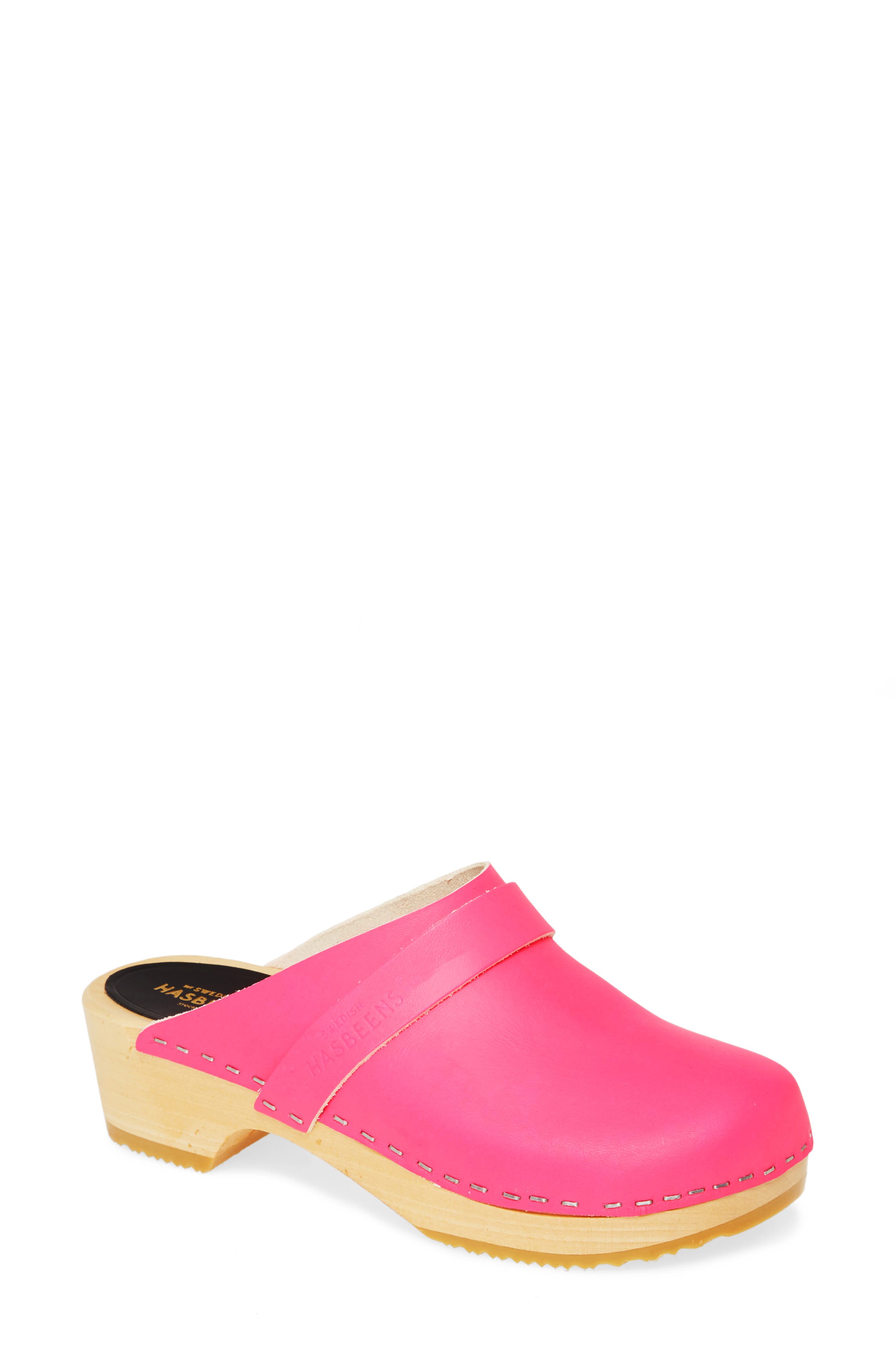 Women's Pink Swedish Hasbeens Shoes 