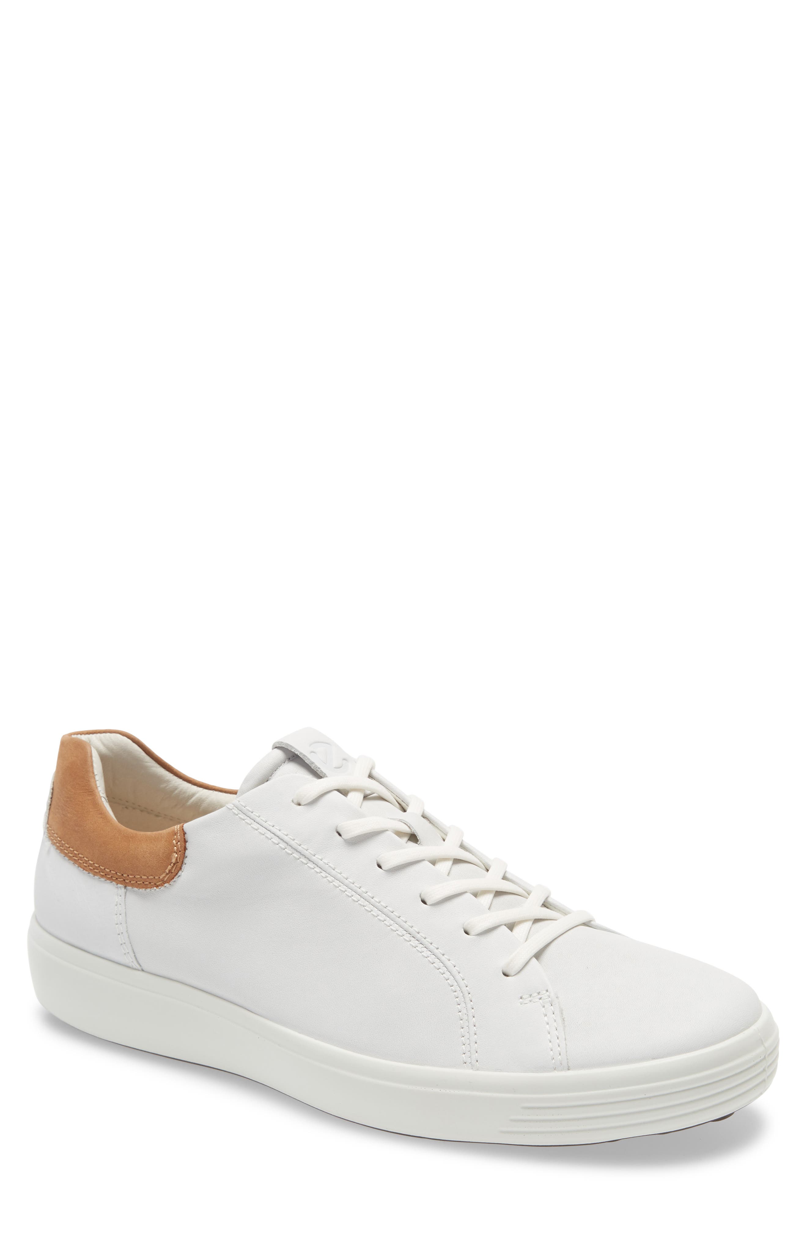 ecco white leather shoes