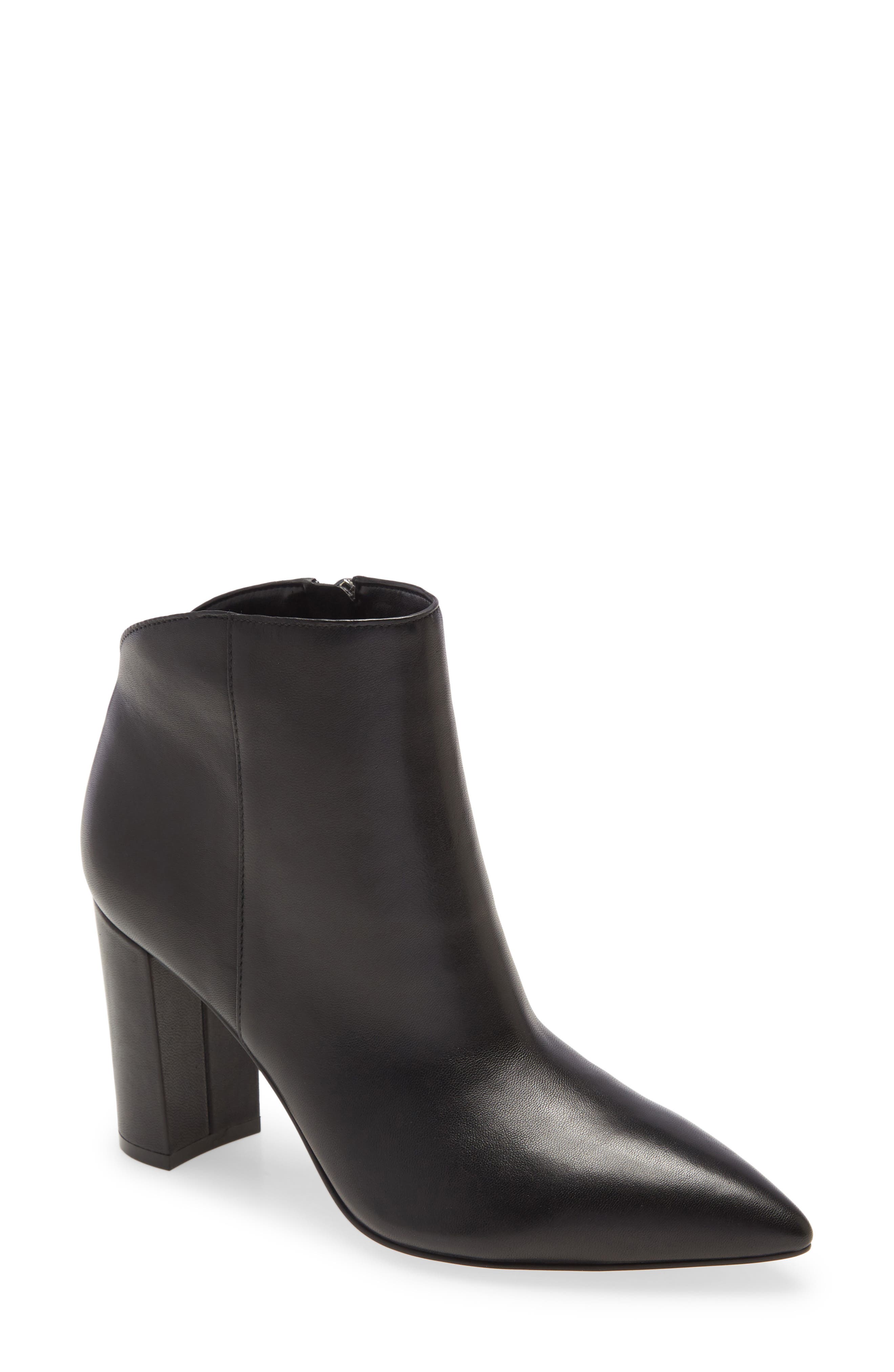 black leather booties nordstrom