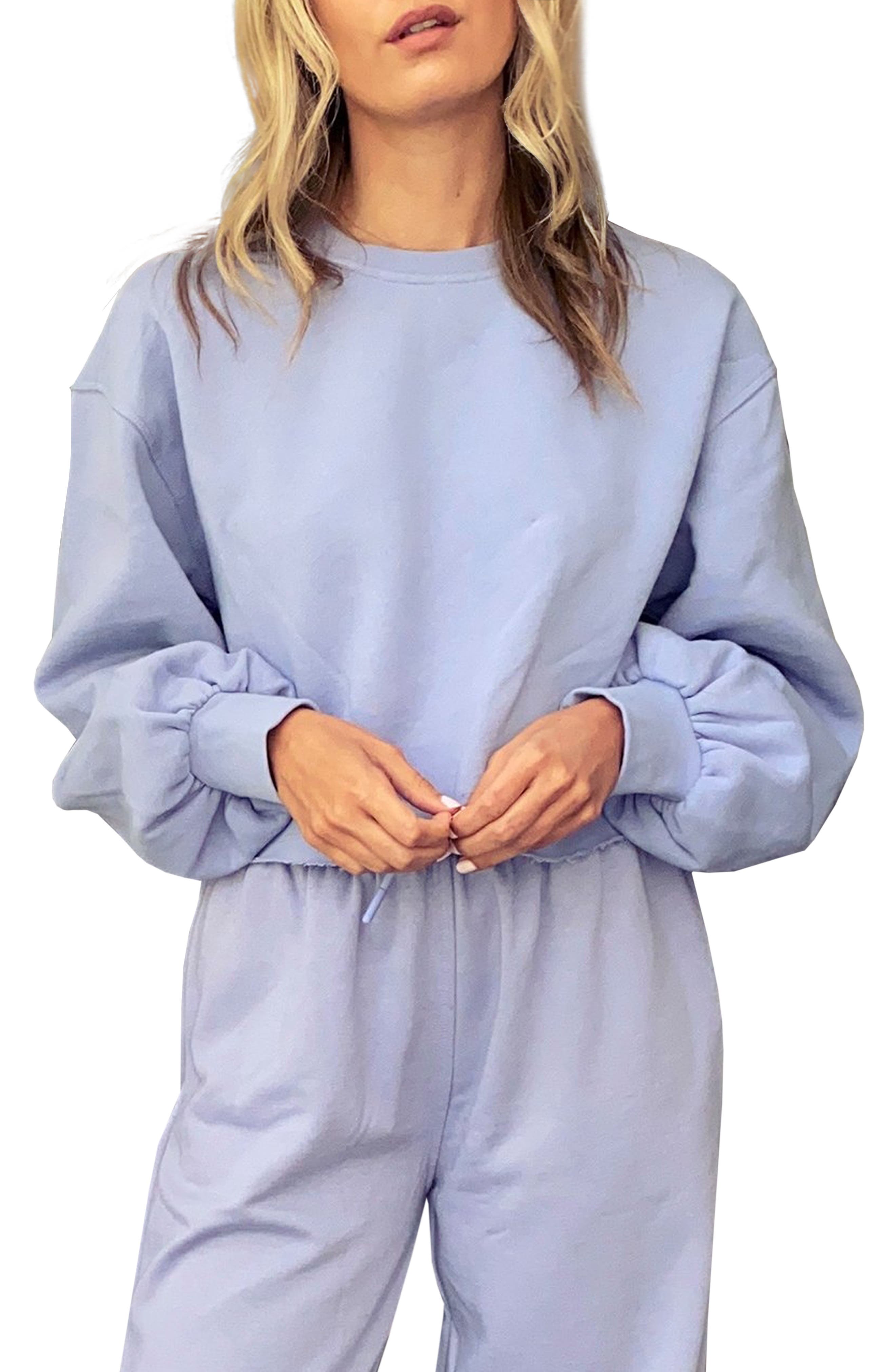 pale blue hoodie women's