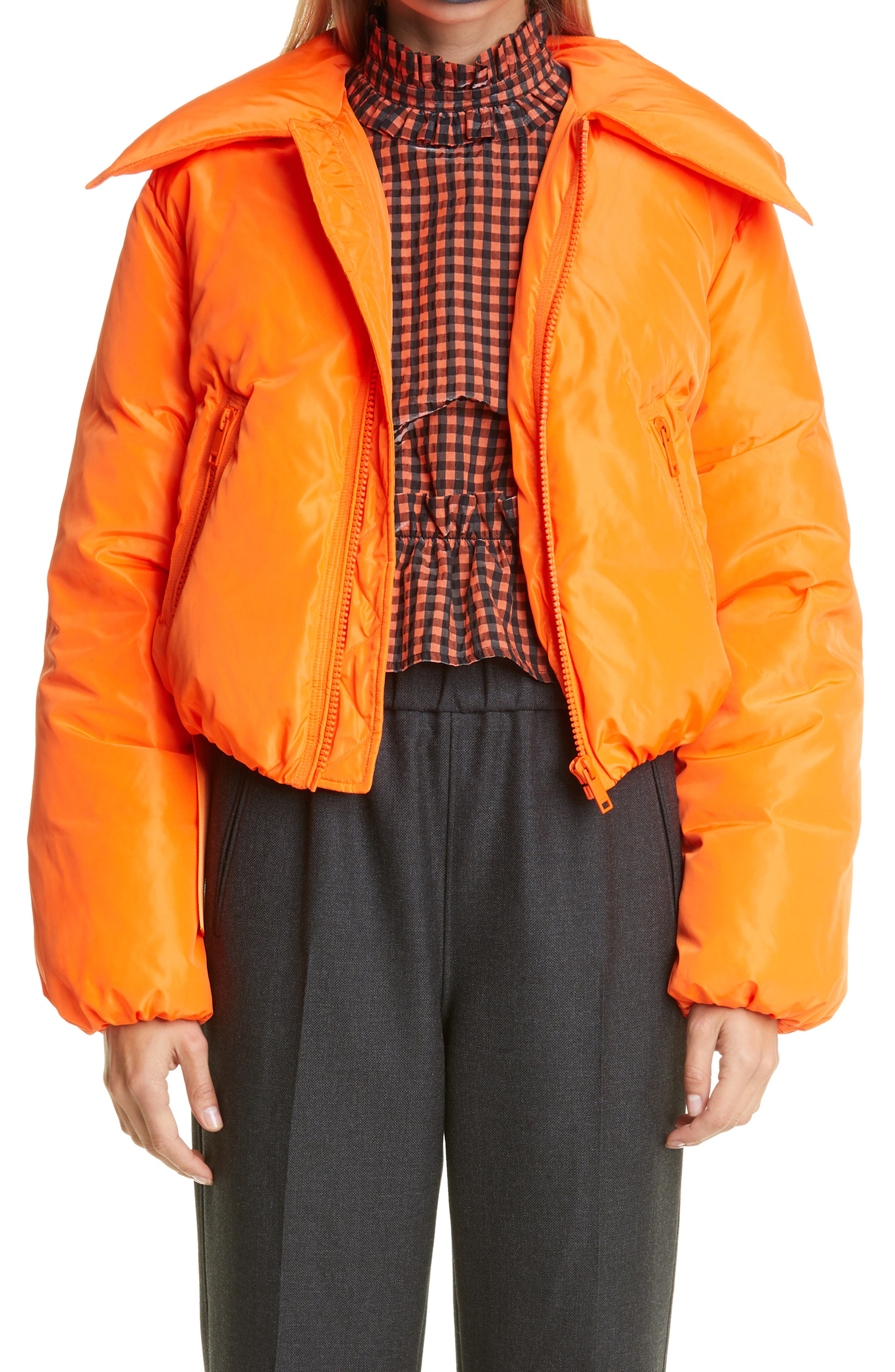 fendi orange puffer jacket