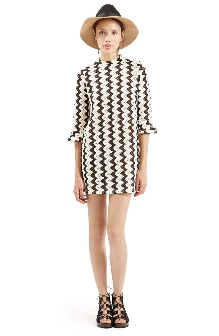 Topshop Stripe Lace Tunic Dress (Petite) | Nordstrom